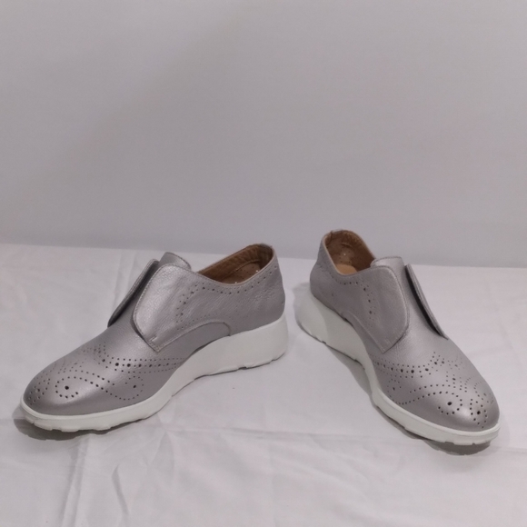 FRATELLI ROSSETTI Silver Leather Oxford   Slip-on Sneakers, size 35 - Picture 7 of 8